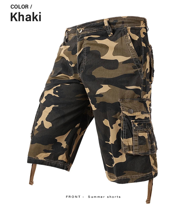 Men's Summer Camouflage Cargo Cotton Military  Casual Shorts