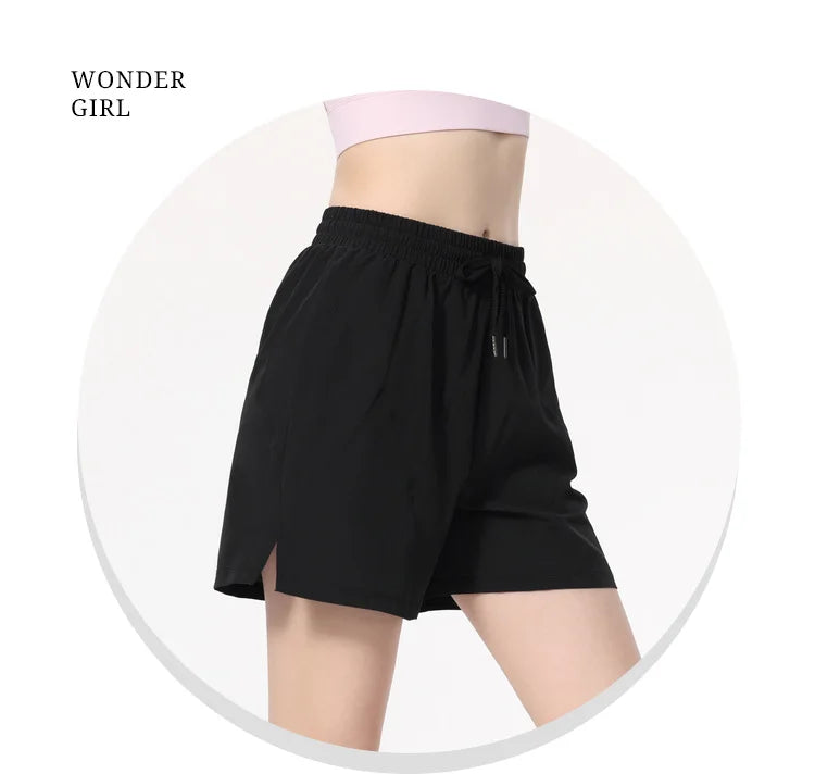 Women's Loose Running Shorts | Drawstring Waist with Pockets, Quick Dry S–XL