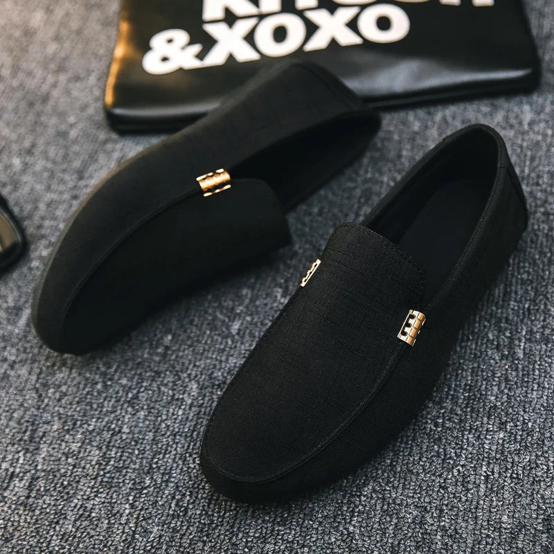 Men's Casual Loafers Comfortable Slip-on Flat Shoes