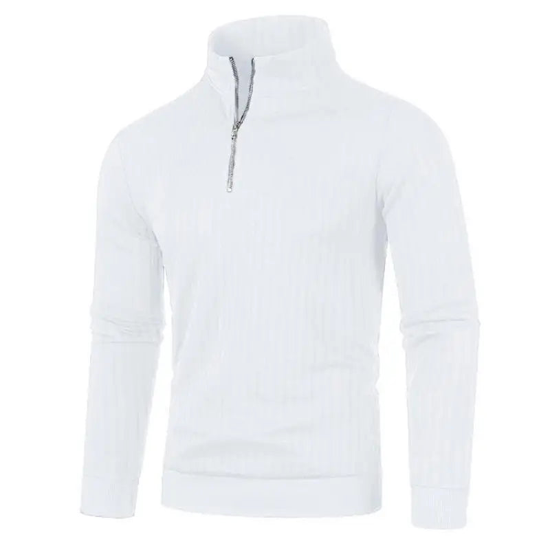 Half Zip Knitted Pullover - Men's Casual Stand Collar Sweater