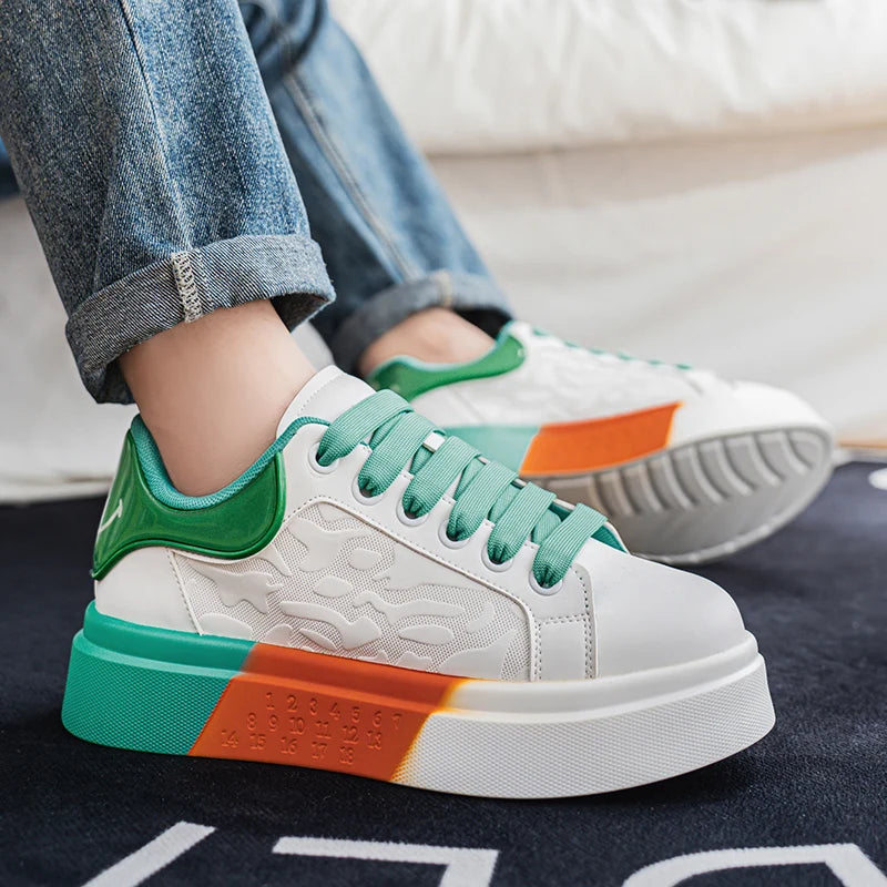 Men's Casual Platform Skateboard Tennis Sports Comfortable Vulcanized Sneakers