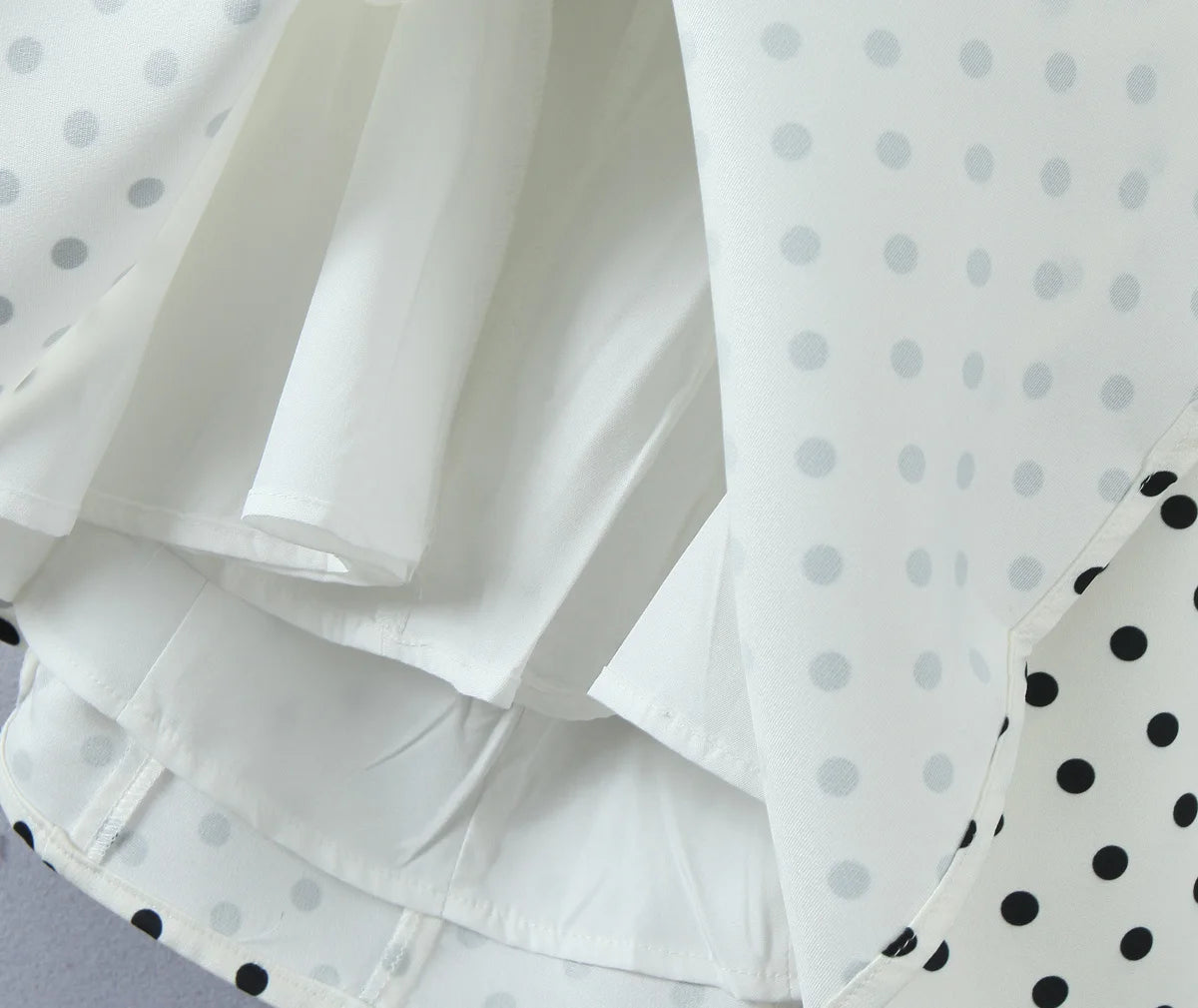 Polka Dot Halter Mini Dress - Deep V Backless A-Line Dress