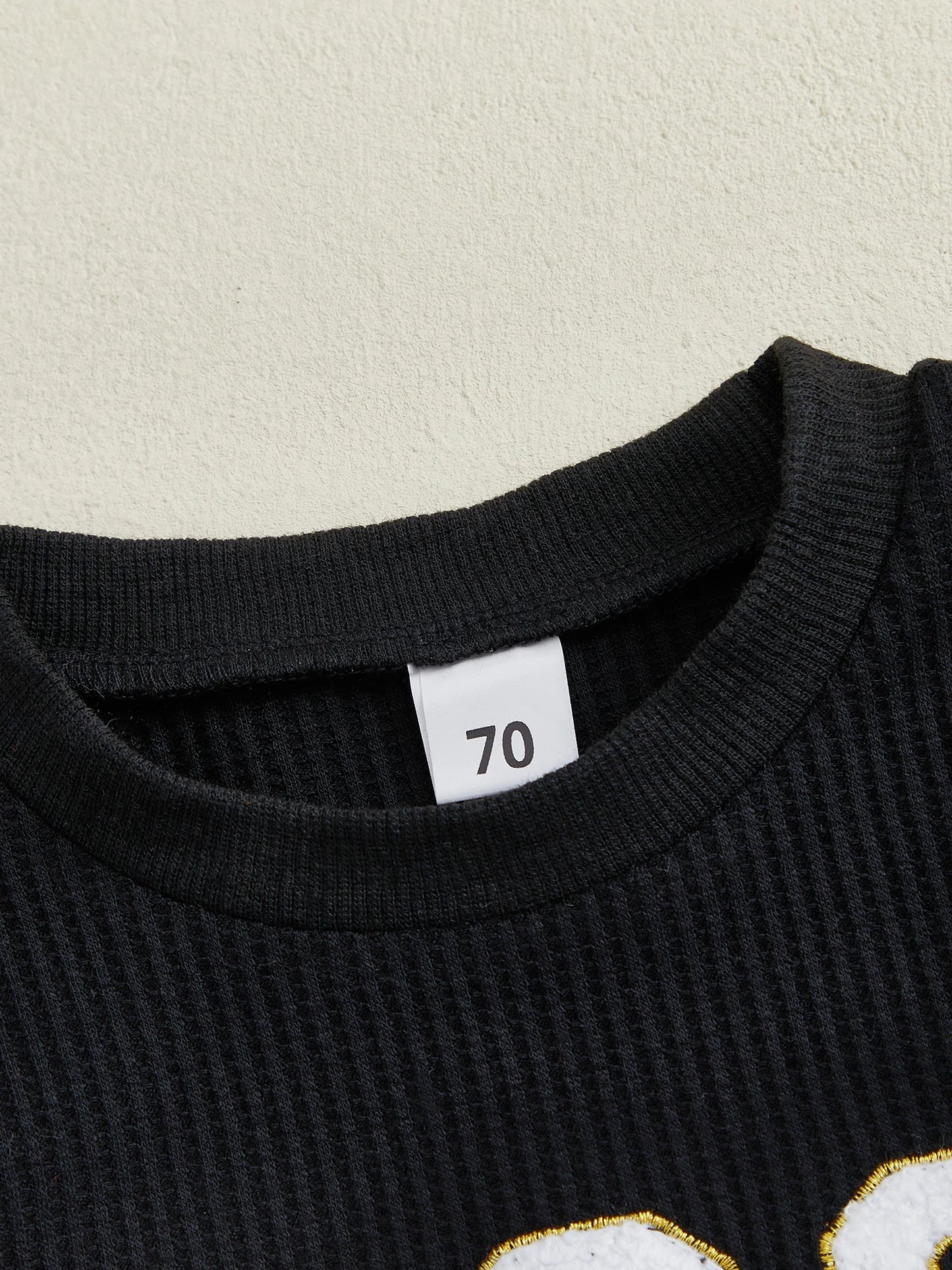 Toddler Boy's Halloween Outfit Set - Ghost Print Sweatshirt & Elastic Pants