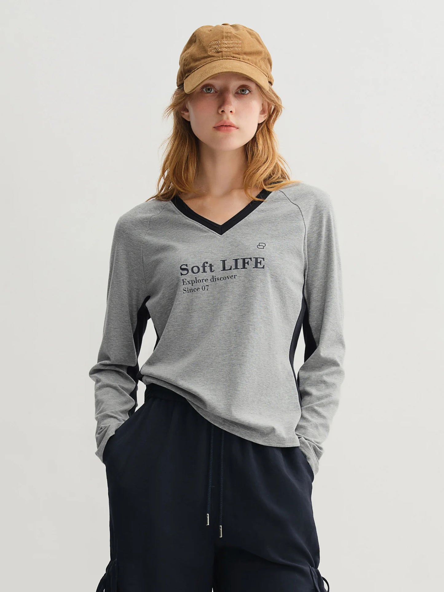 High-Rise Pants and Tee Set - Casual Two-Piece Outfit