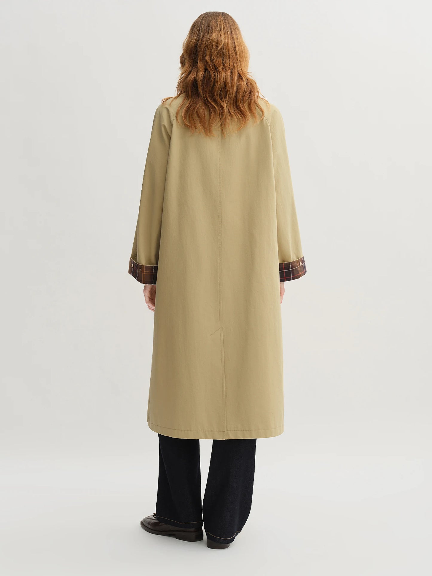 Women's Khaki Retro Barn Style Trench Coat - Long & Short Options