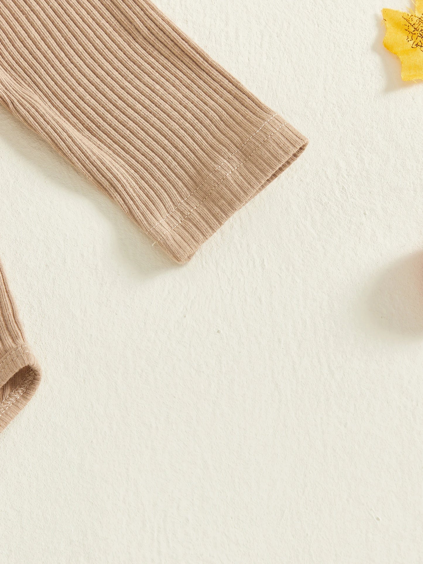 Baby 3-Piece Outfit Set - Ruffle Long Sleeve Embroidery Romper & Pants (0-18M)