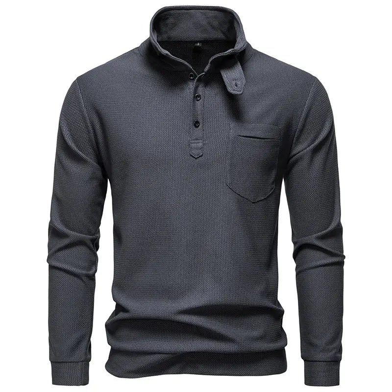 Men's Retro Stand Collar Sweatshirt