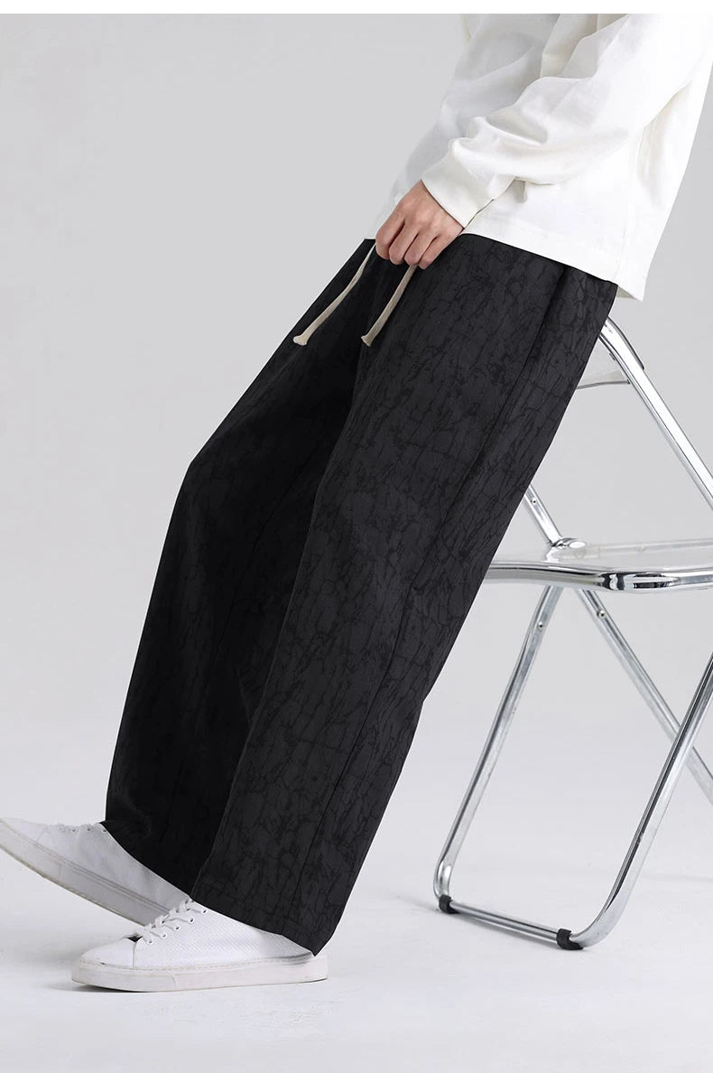 Men's Cotton Linen Harem Pants Straight Trousers