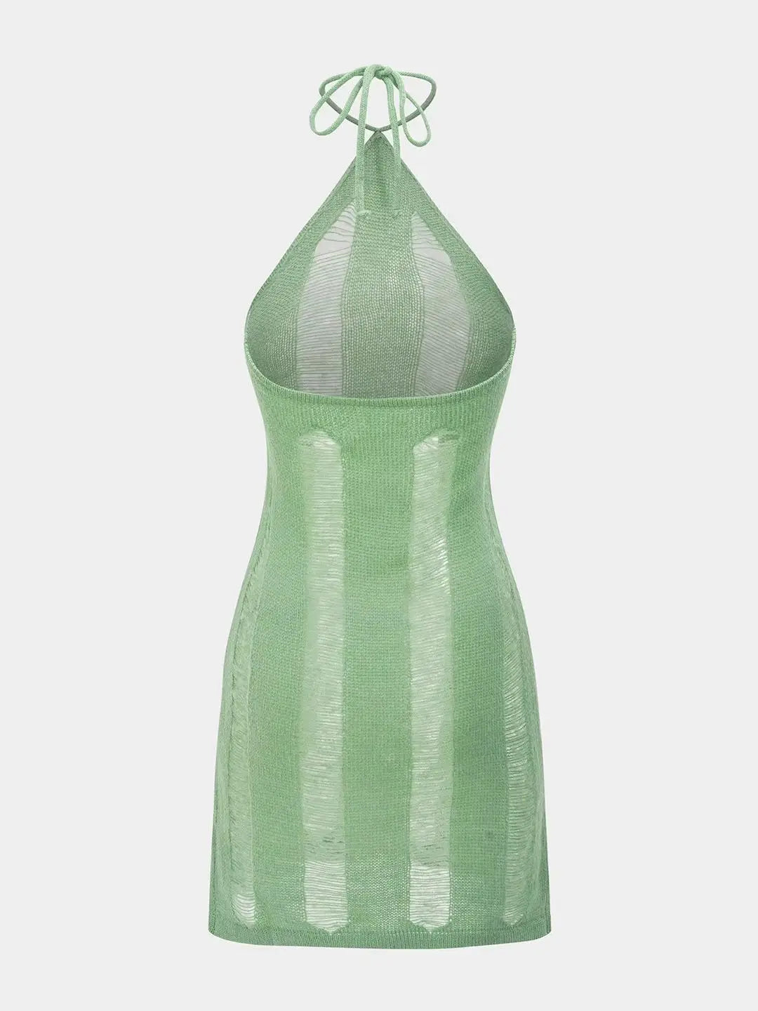 Women's Knit Cut Out Tie-Back Sleeveless Mini Dress