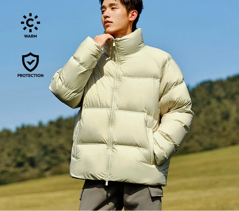 Unisex Lightweight Down Puffer Jacket - Three-Proof Thermal Winter Coat