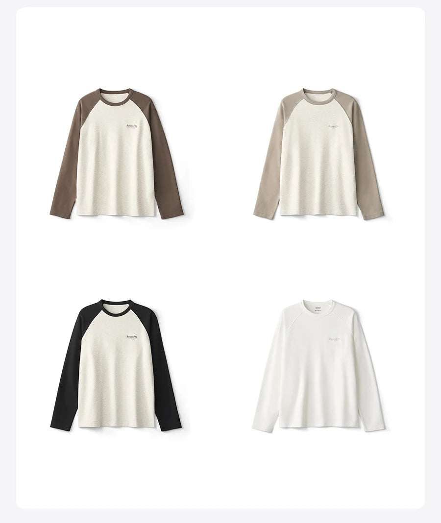 310gsm Warm Thermal Fabric Long Sleeve Raglan Sleeve T-Shirt