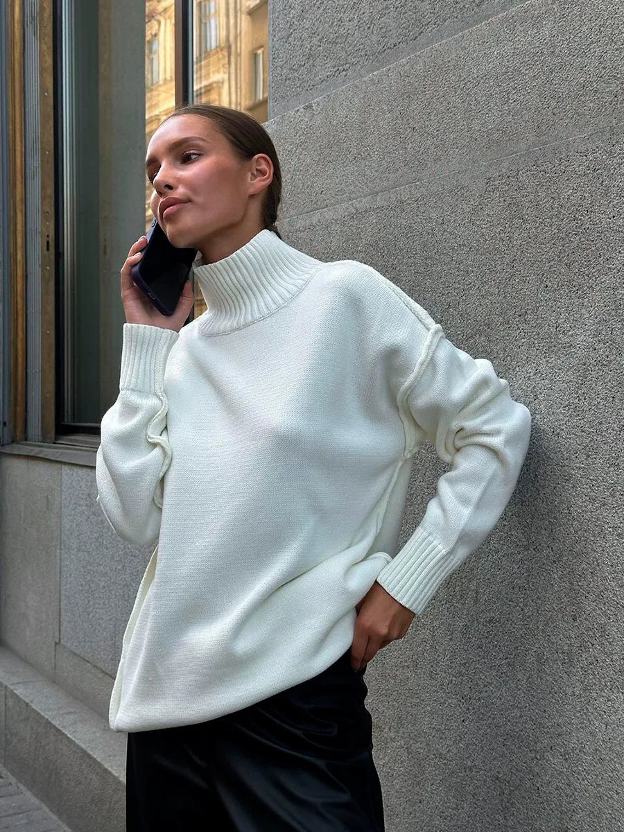 Women's Knitted Turtleneck Sweater