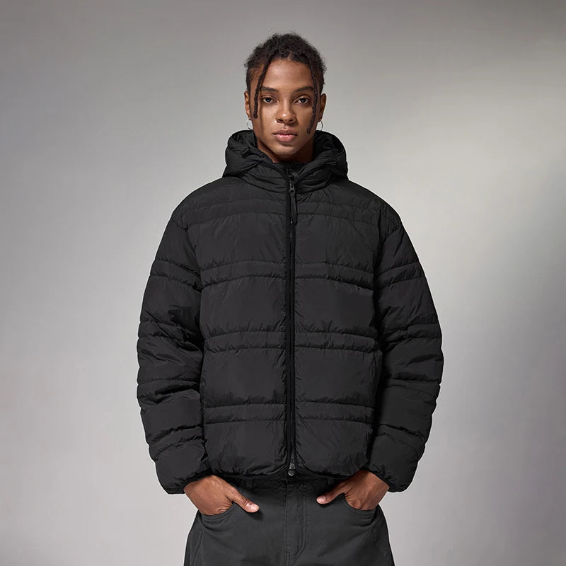Water-Resistant Down Jacket Unisex - Streetwear Warm Loose Fit with Detachable Design