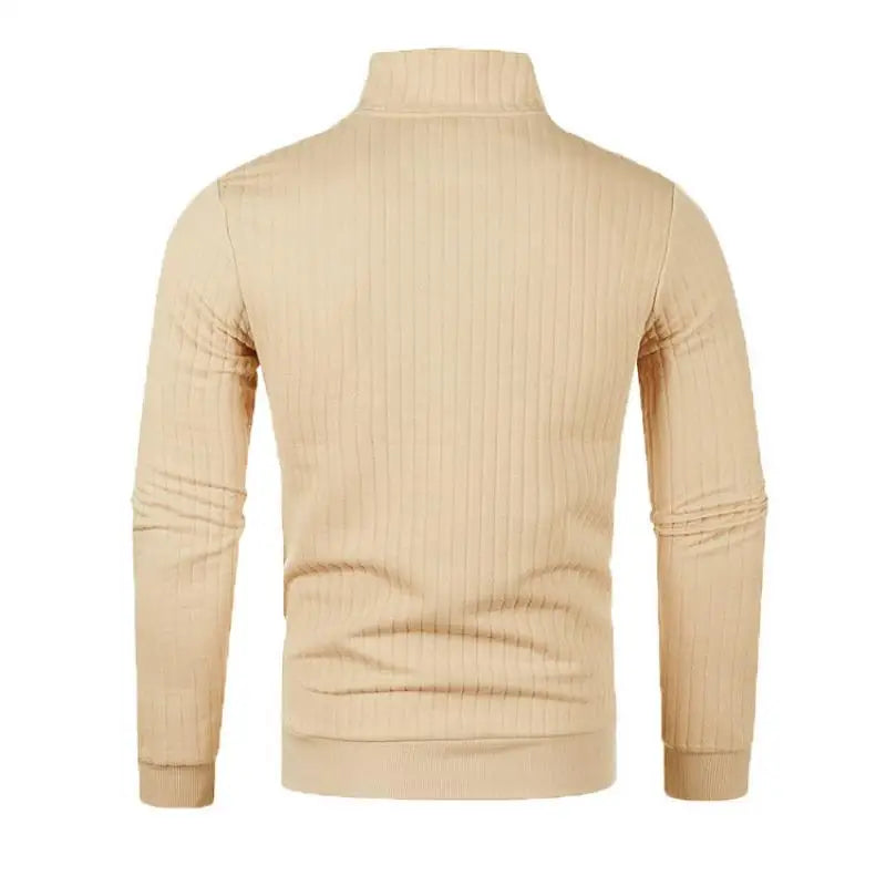 Half Zip Knitted Pullover - Men's Casual Stand Collar Sweater