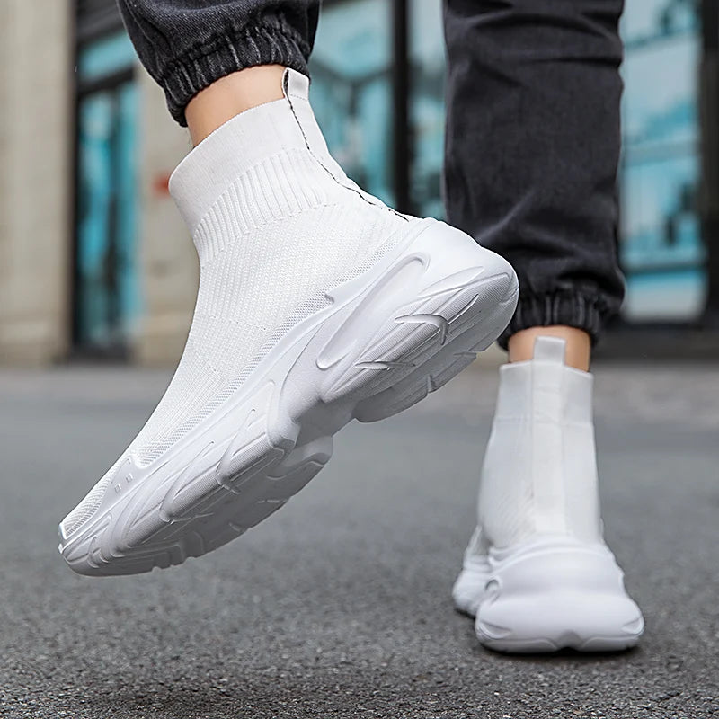 Men's Casual Sports Mesh Running Slip On Breathable Designer Tennis Shoes Walking Sneakers