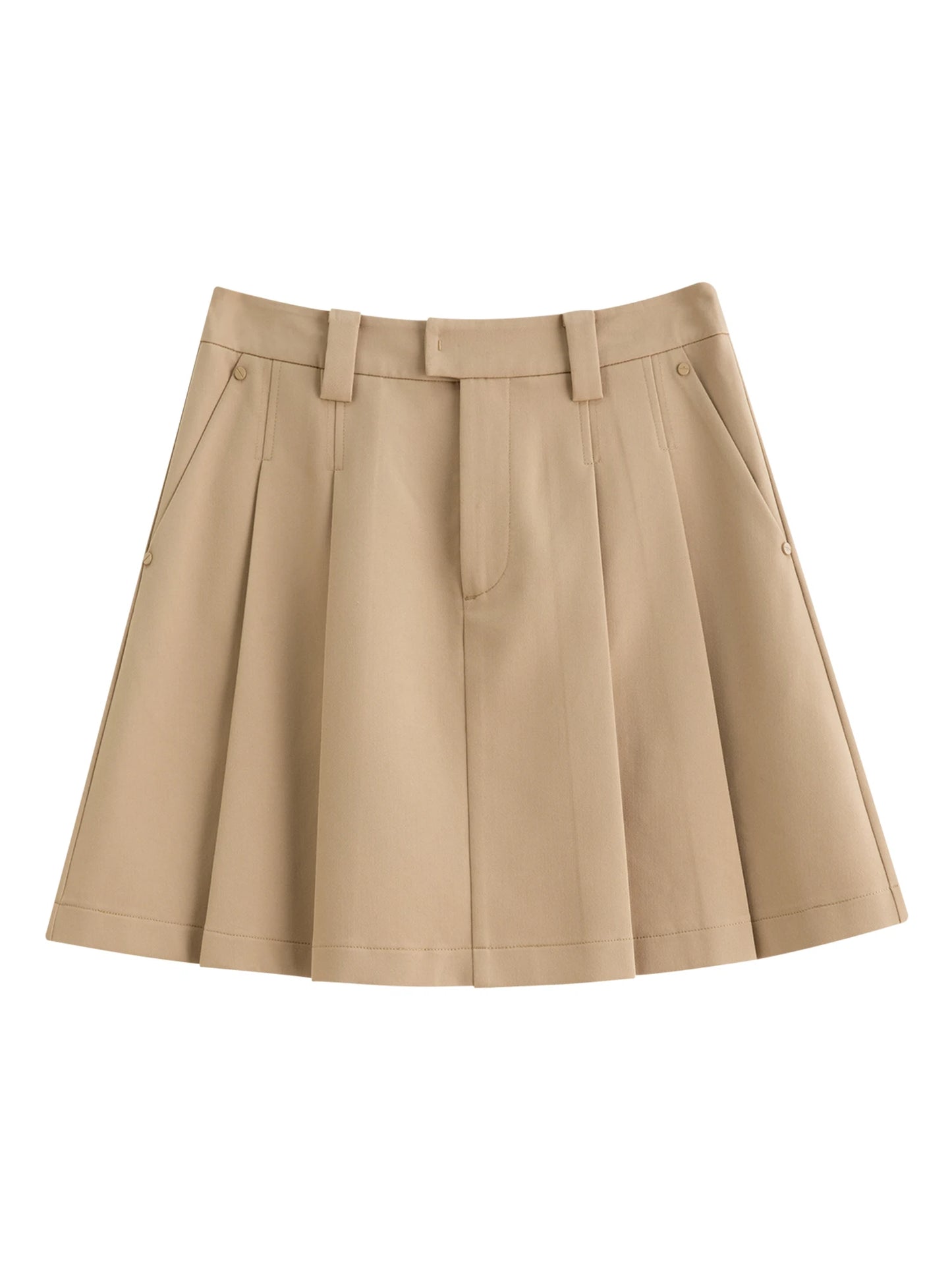 Women's Plus Size High Waist A-Line Pleated Skirt - Retro Style