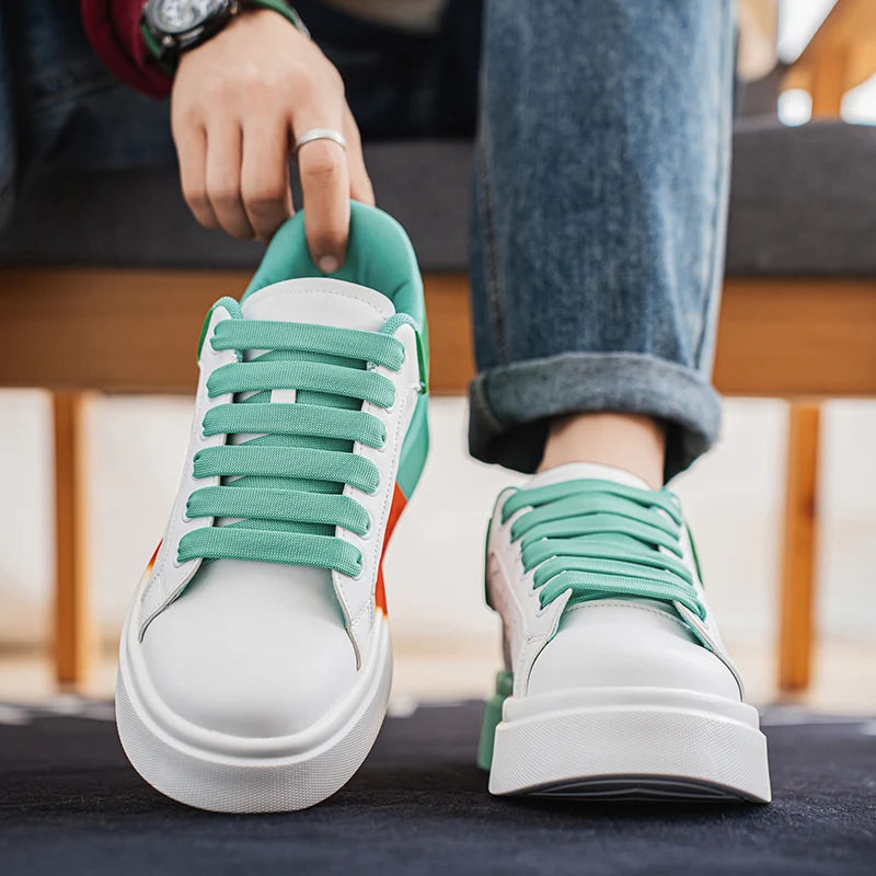 Men's Casual Platform Skateboard Tennis Sports Comfortable Vulcanized Sneakers