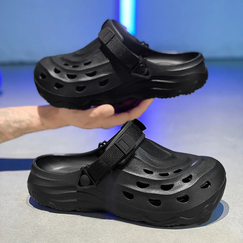 Men's Summer Slippers Platform Sandals Clogs Waterproof Beach Slippers Flip Flops Casual Slides