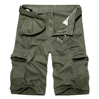 Men's Cotton Cargo Shorts - Multi Pocket Casual Summer Shorts