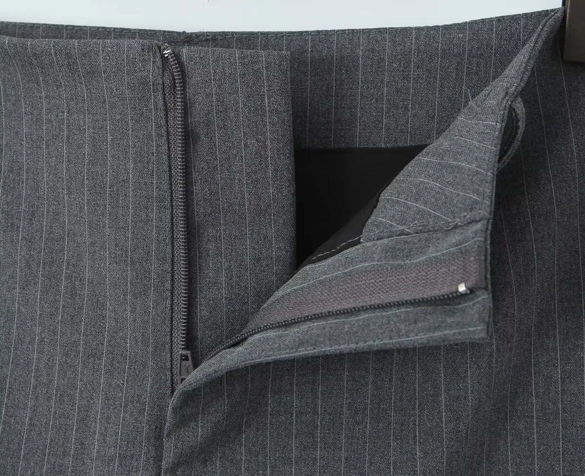 Striped Pencil Mini Skirt