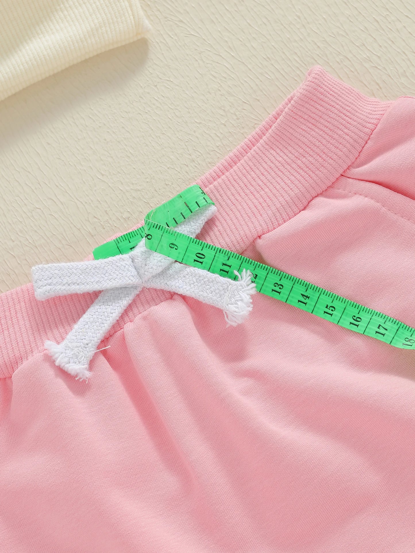 Baby Girls Fall Winter Clothes Set - Bow Letter Print Sweatshirt & Pants (0-3Y)