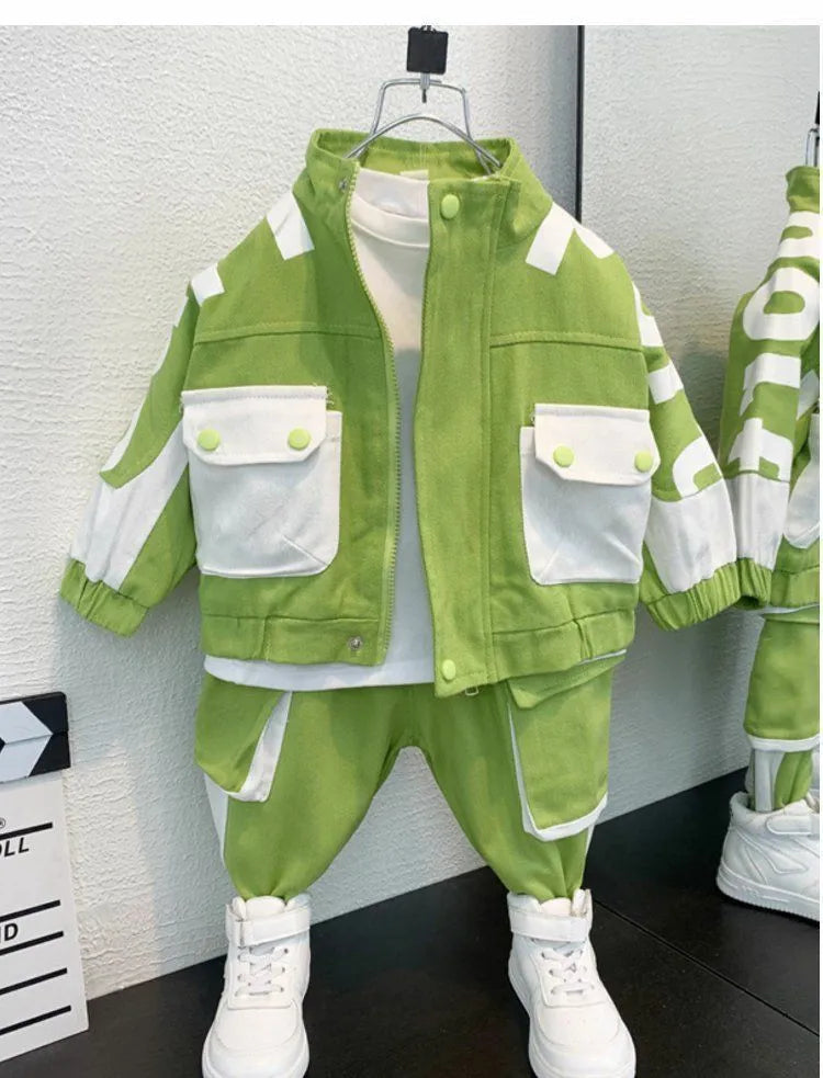 Boy's Jacket Sportswear Two-piece Set