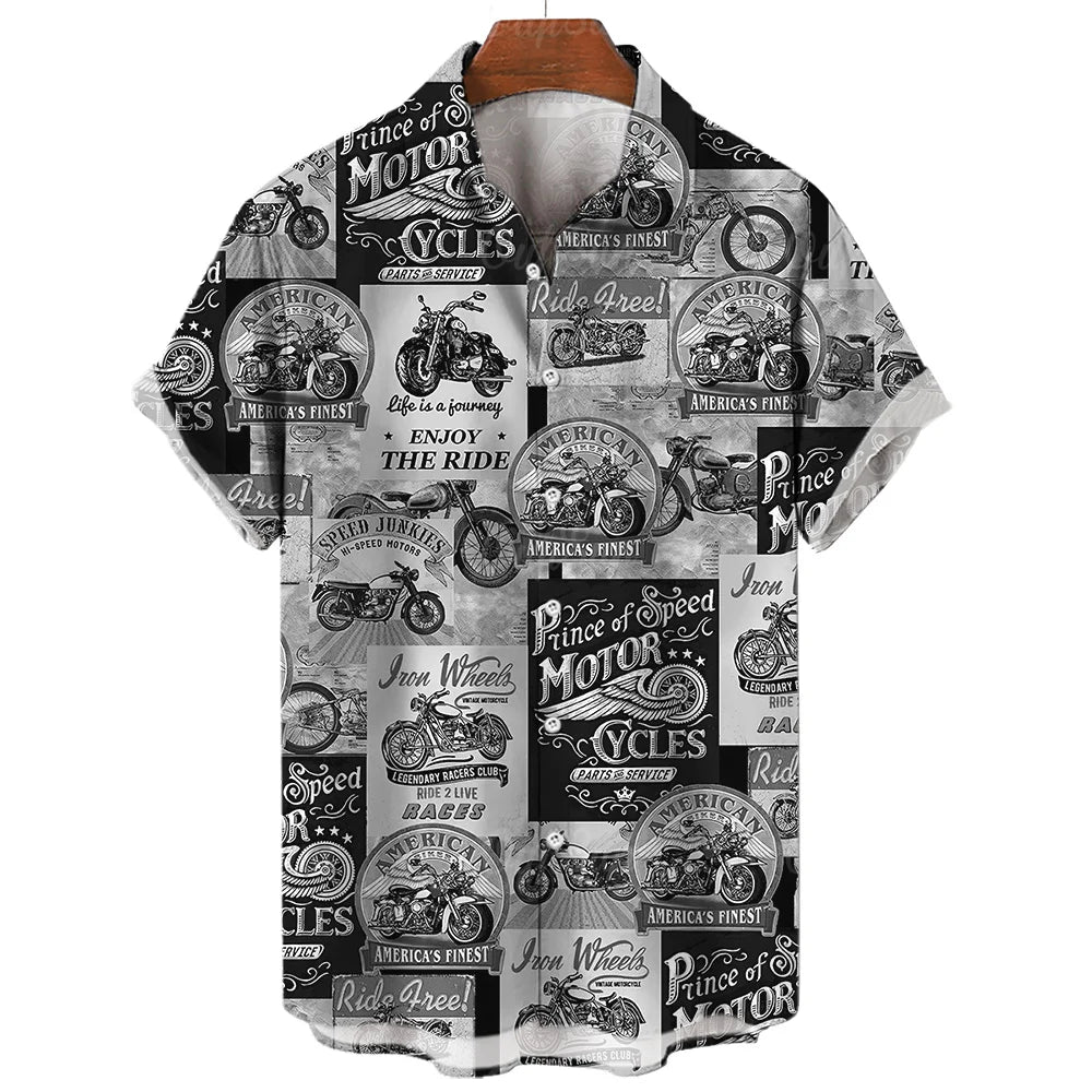 Vintage Men's Short Sleeve Summer Shirt