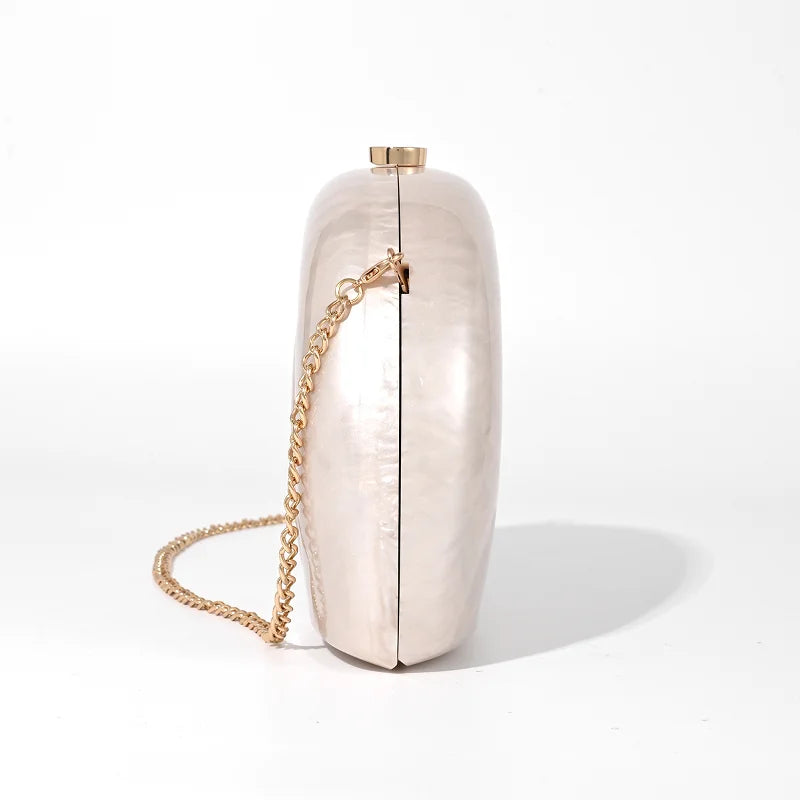 Women's Acrylic Conch Shell Crossbody Bag – Novelty Evening & Beach Shoulder Bag