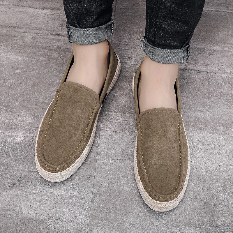 Men's Casual Slip-On Loafers - Comfortable Driving Shoes