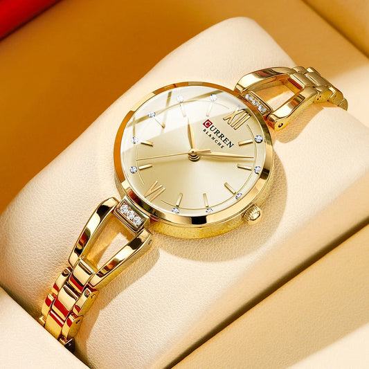 Elegant Stainless Steel Quartz Watch - Waterproof Fashion Timepiece