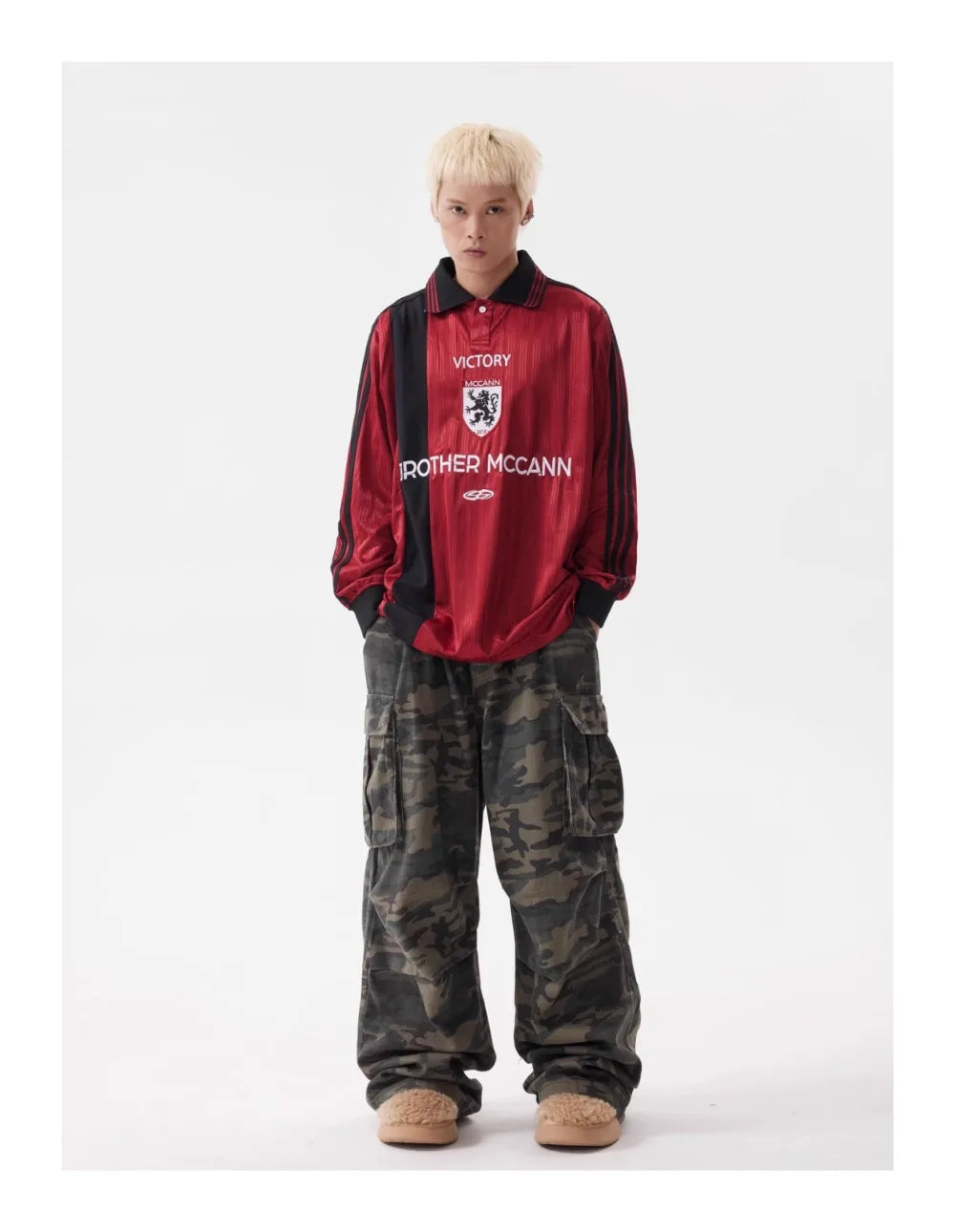 Men's Vintage Multi-pocket Pleated Camouflage Overalls Camo Colossus Baggy Pants