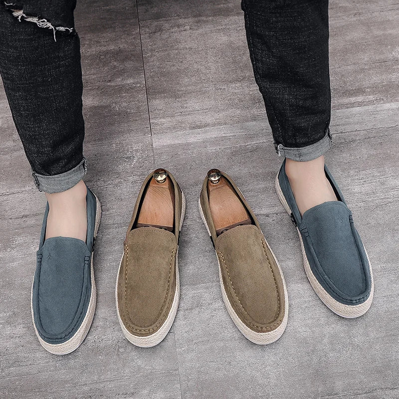 Men's Casual Slip-On Loafers - Comfortable Driving Shoes