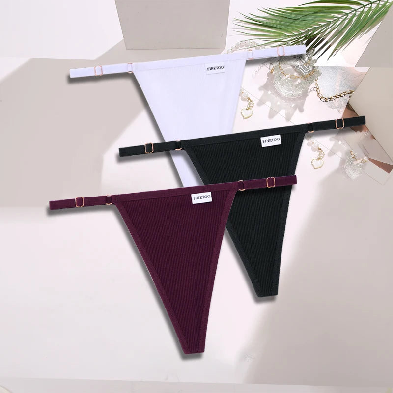 Women's Cotton Thong Underwear 3-Pack