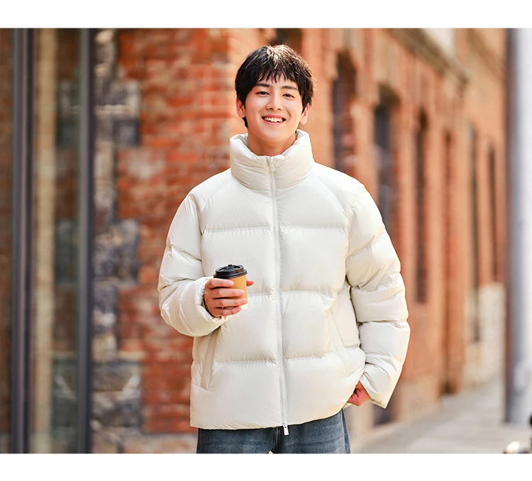 Unisex Lightweight Down Puffer Jacket - Three-Proof Thermal Winter Coat