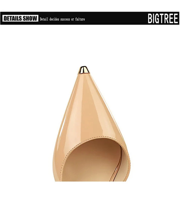 Patent Leather Metal Tip Pumps - Available in 7cm and 10.5cm Heel Heights