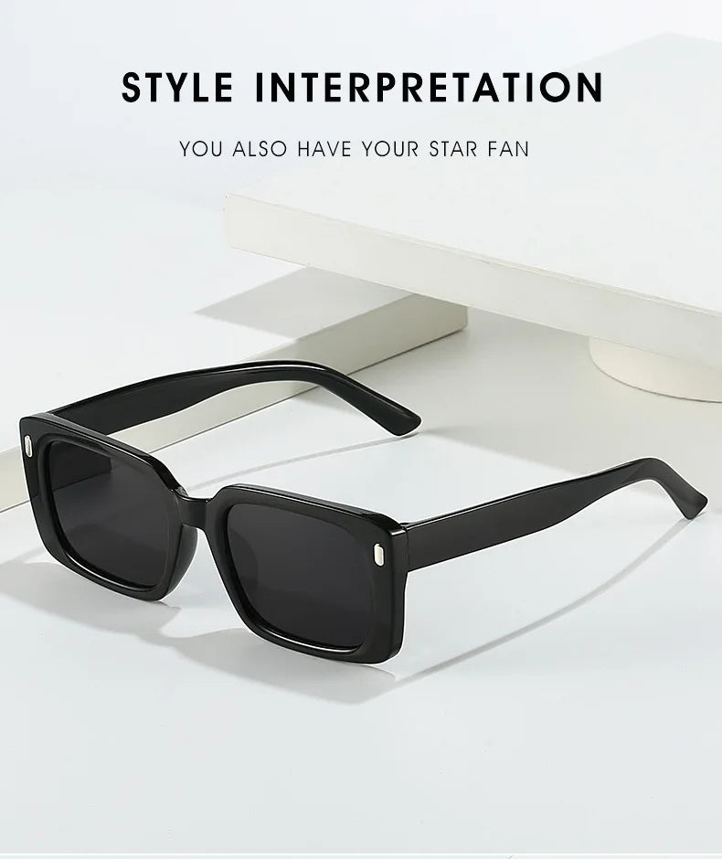 Women's Retro Square Anti UV 400 Sunglasses