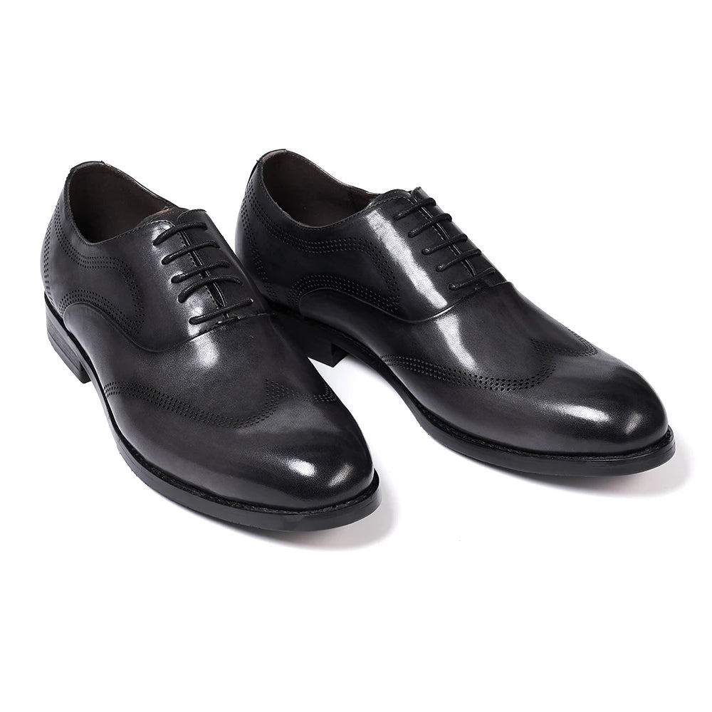 Men's Classic Style Lace-Up Oxfords Genuine Leather Shoes