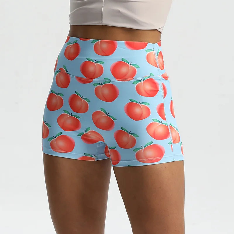 High Waist Printed Shorts
