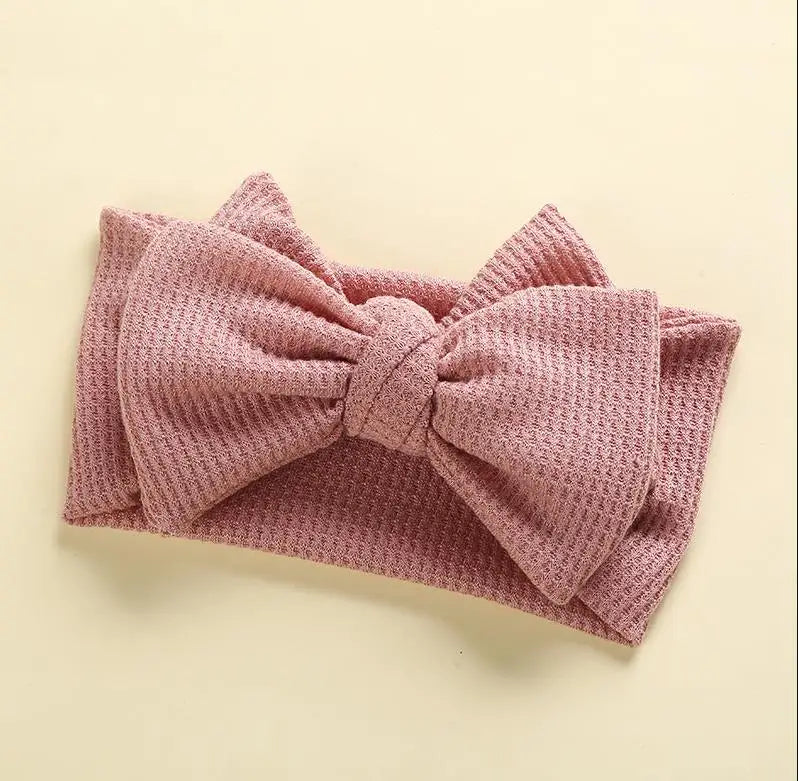 Infant Baby Girl Bow Headband Cute Stretch Bowknot Sweat Hair Bands Clothing Accessories