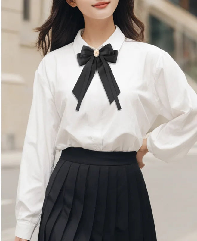 Elegant Fabric Flower Bow Brooch Pin