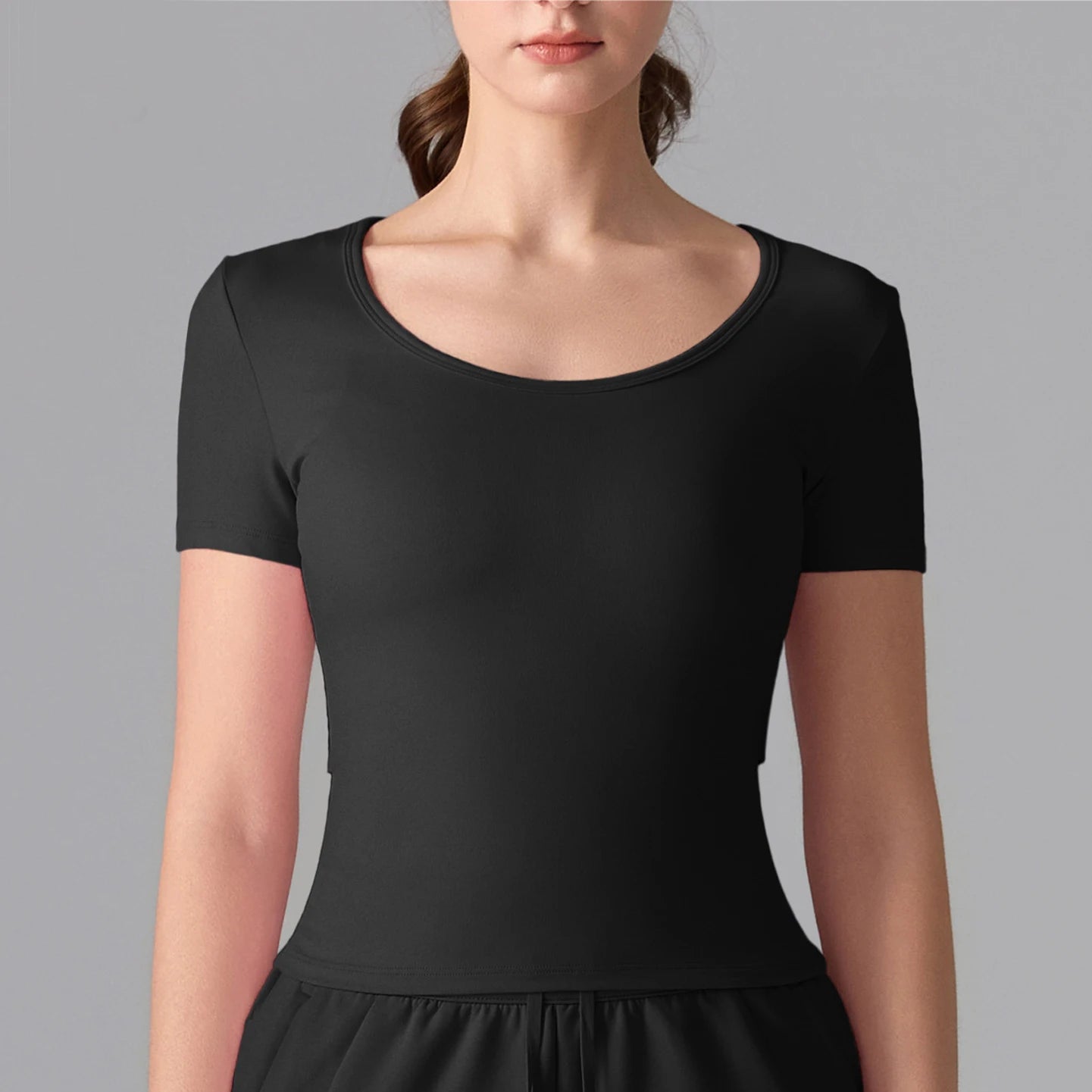 Women's Slim Fit Workout T-Shirt - Quick Dry Athletic Top for Yoga & Running