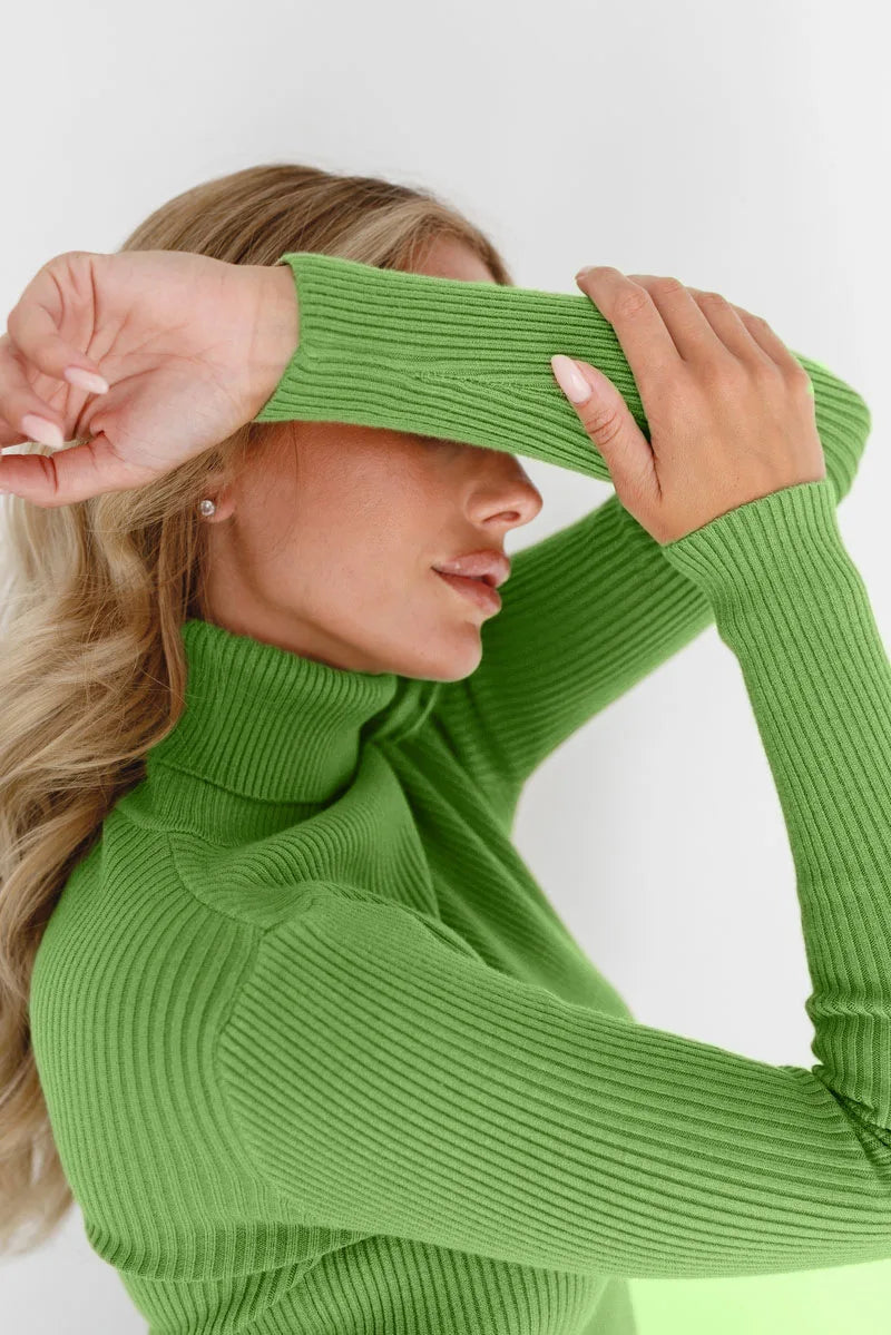 Women's Knitted Pullover Turtleneck