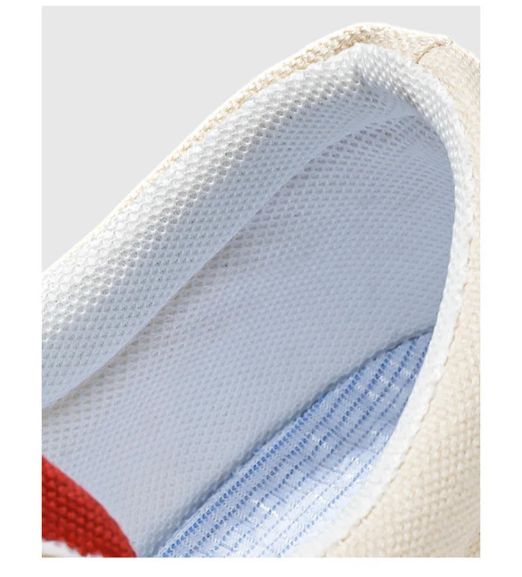 Men's Canvas Skateboard Sneakers - Lace-Up Casual Trainers