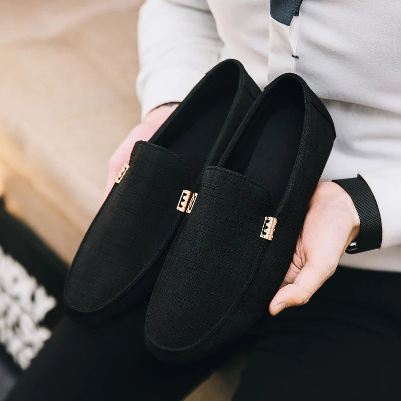 Men's Casual Loafers Comfortable Slip-on Flat Shoes
