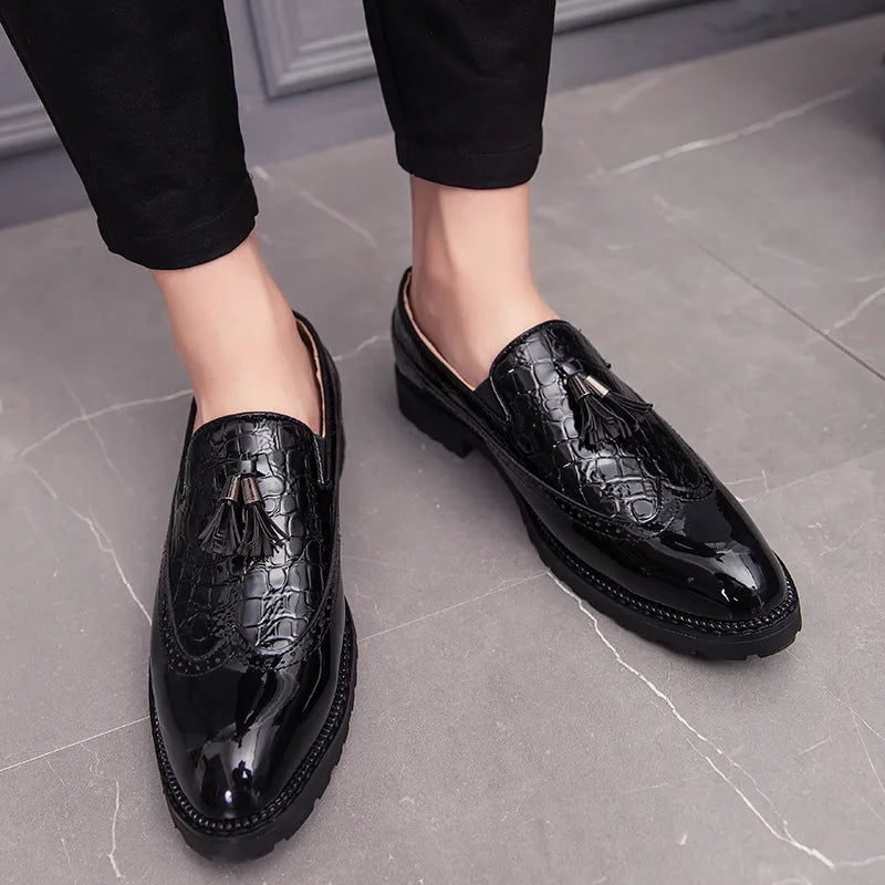 Men's Breathable Leather Moccasins Comfortable Slip on Loafers Shoes
