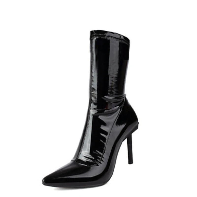 Suede Elastic Ankle Boots