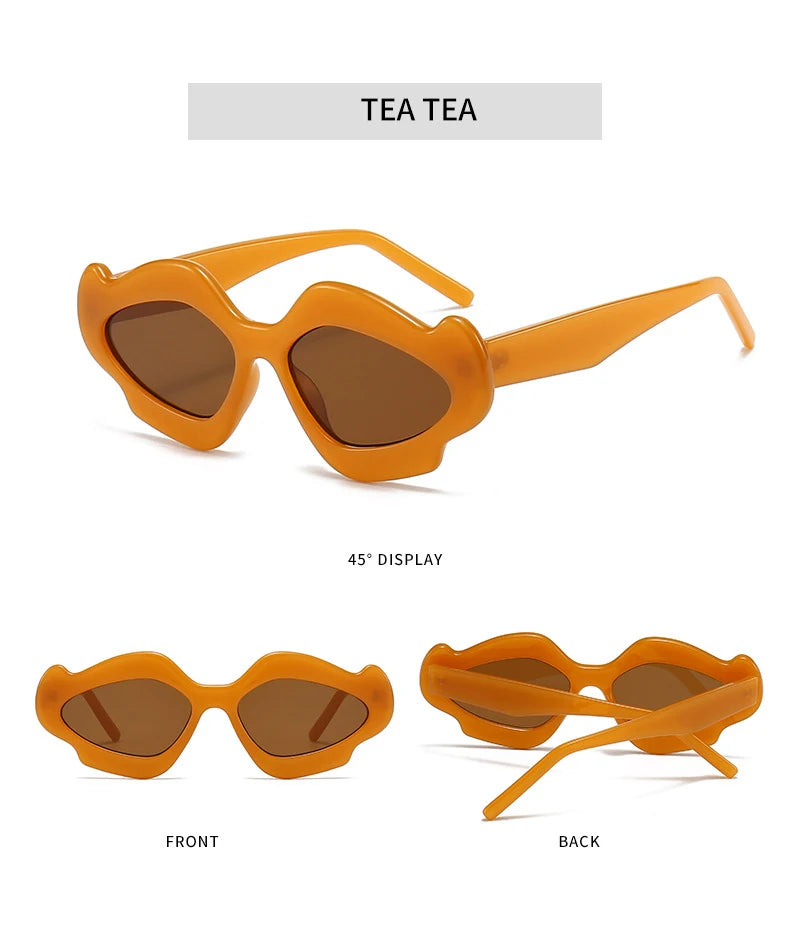 Women's Vintage Flower  Irregular Shape Gradient Sunglasses