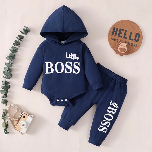 0-24 Months Baby's 2PCS Long Sleeve Hoodie and Joggers Outfit