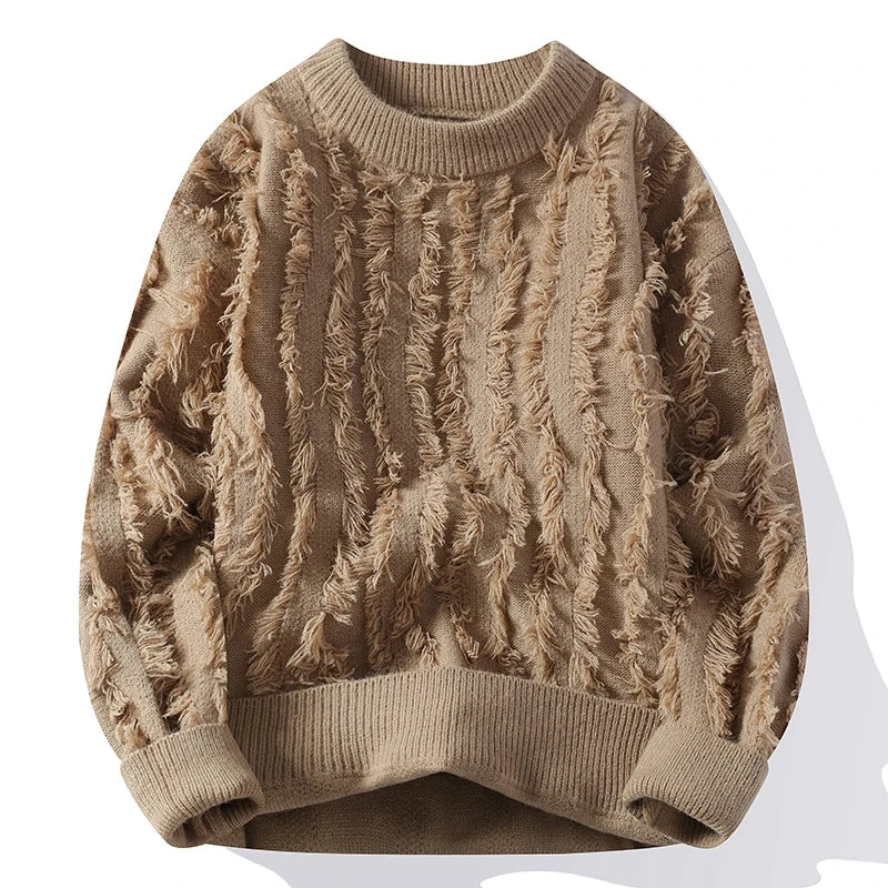 Men's Vitality Knit Loose Casual Pullover Round-Neck Sweater