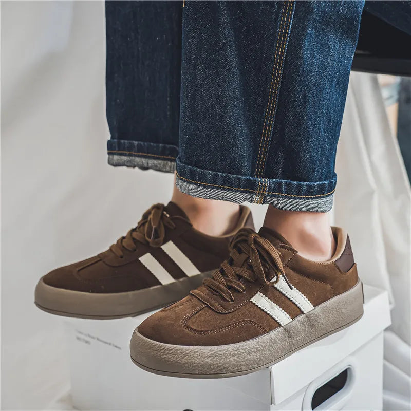 Men's Casual Platform Sneakers - Sports Skateboard Running Shoes